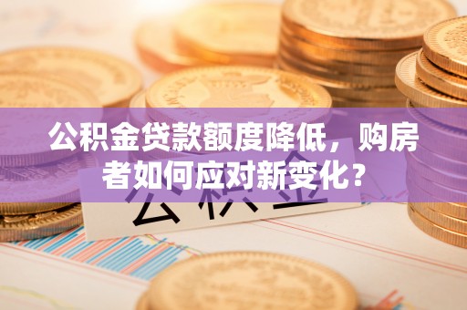 松北公积金贷款额度降低，购房者如何应对新变化？