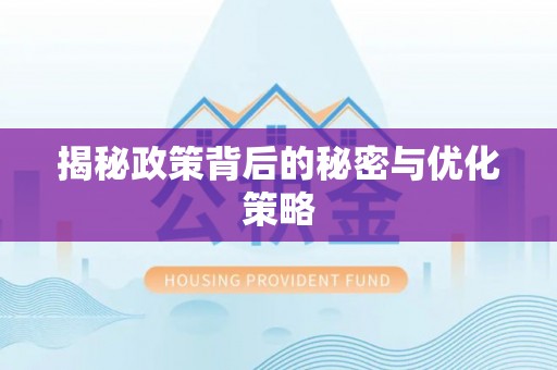 松北揭秘政策背后的秘密与优化策略