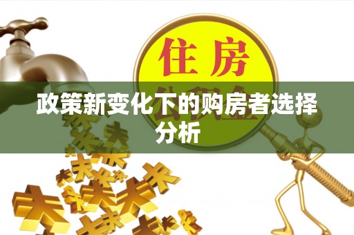 松北政策新变化下的购房者选择分析