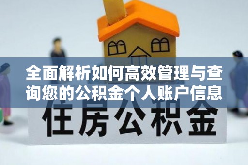 松北全面解析如何高效管理与查询您的公积金个人账户信息