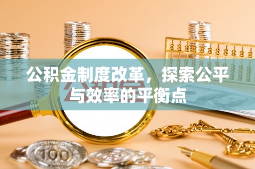 松北公积金制度改革，探索公平与效率的平衡点