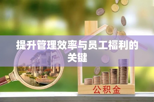 松北提升管理效率与员工福利的关键