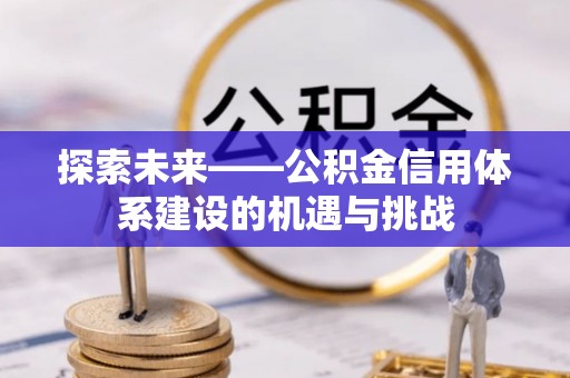 松北探索未来——公积金信用体系建设的机遇与挑战